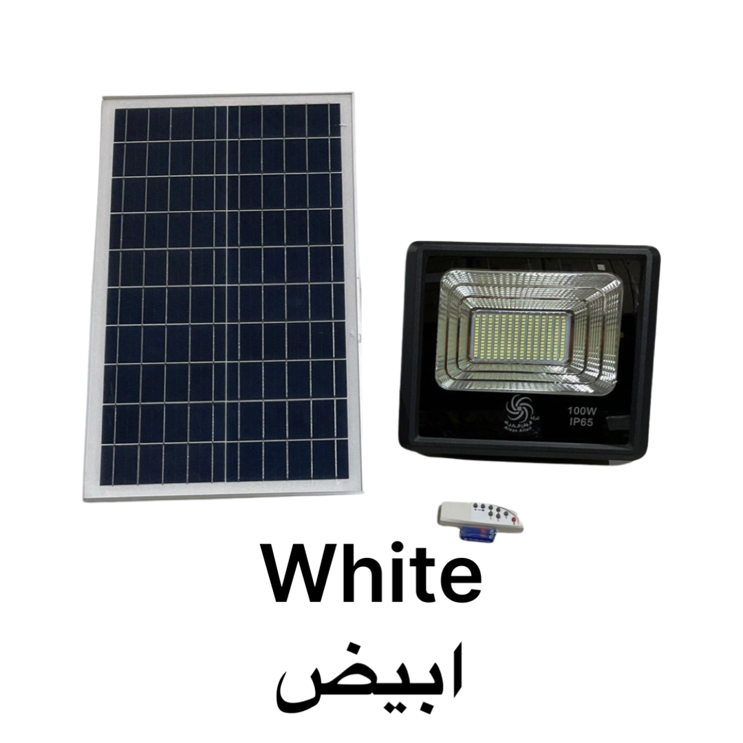 كشاف 100واط ابيض مع لوح الوان االطيف S01-100 كفالة شهر طاقة شمسية