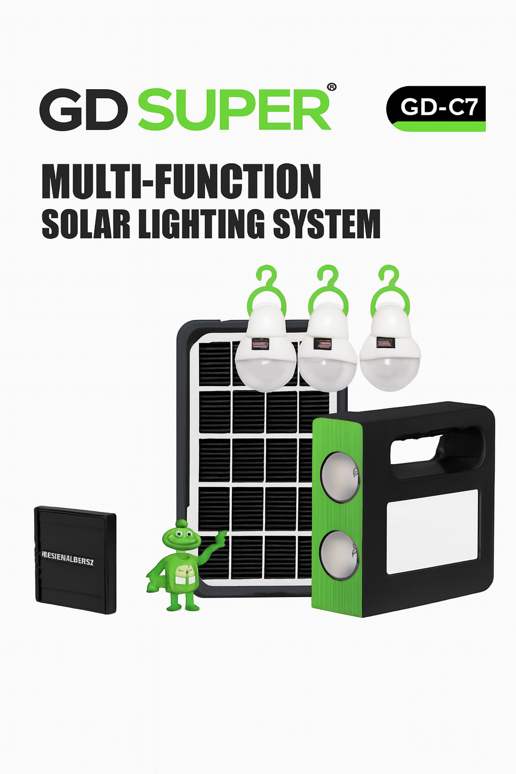 نظام إضاءة بالطاقة الشمسية GDSUPER GD-C7