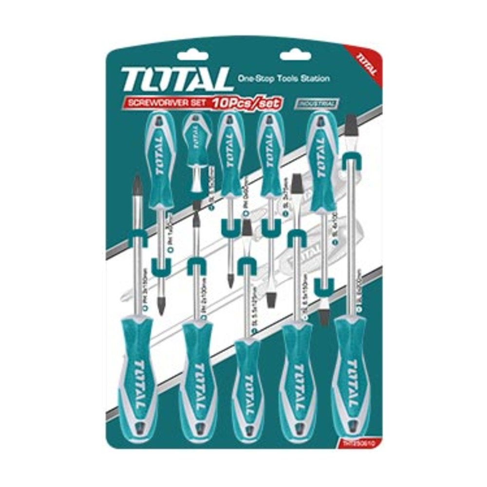 TOTAL 10 Pcs screwdriver set THT250610