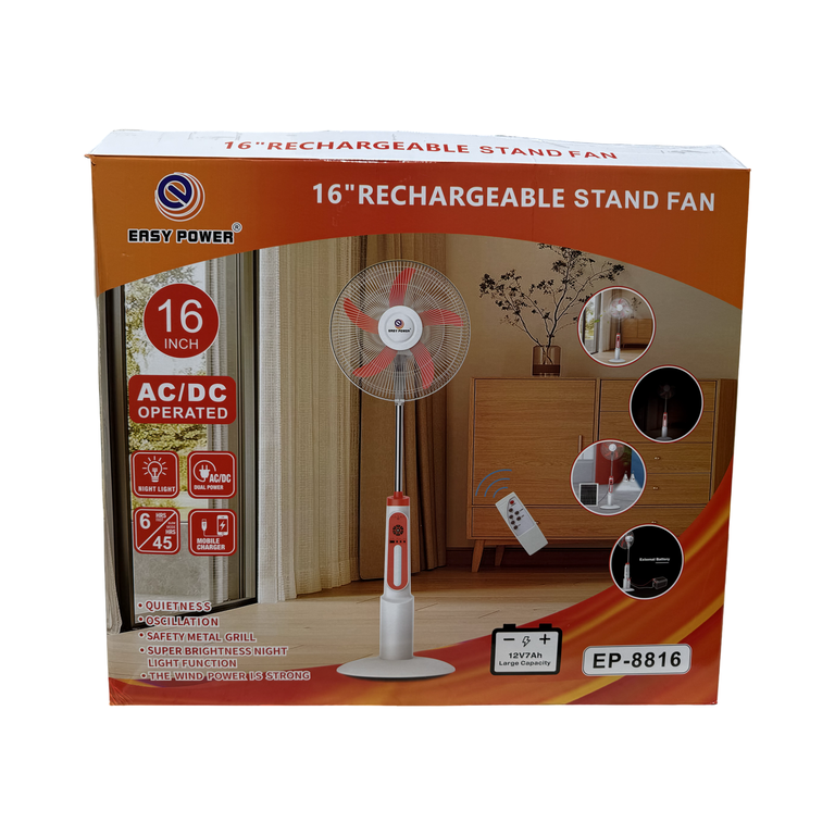 Solar Power Fan and Charging EP-8816 | Alwan Al-Taif Kuwait
