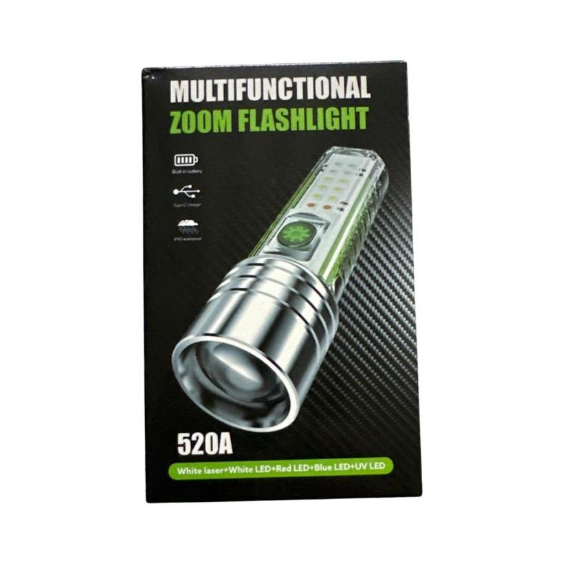 مصباح يدوي تريك Multifunctional zoom flash light 520A