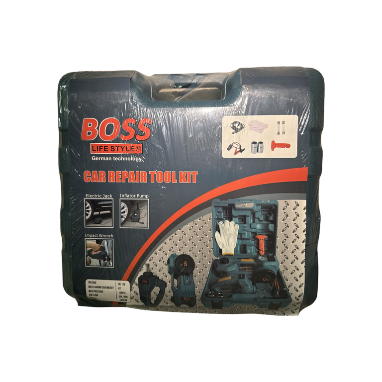مجموعة جاك كهربائي 6ton مزودة بجهاز رفع جاك سيارة هيدروليكي 12 فولت Boss