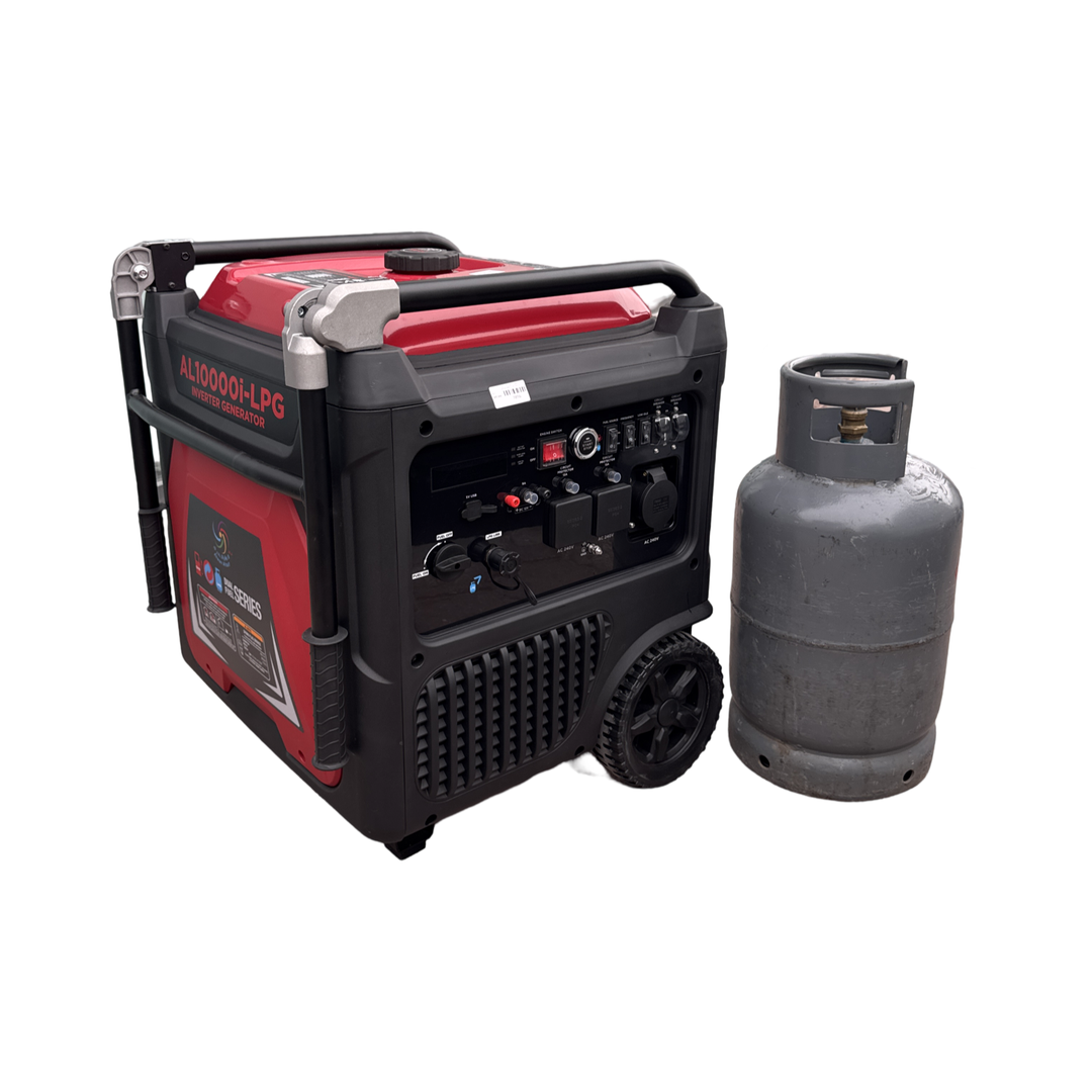 مولد كهربائيمنخفض الصوت غاز-بنزين ALWAN AL10000i-LPG صافي MAX 8.2 KW كفاله شهر عيوب مصنعيه