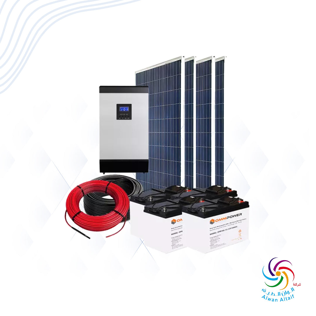 سستم 6 الواح 550w  قدرة ألواح: 3300 واط
