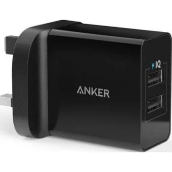 انكر شاحن A2021K11  24 واط بمنفذين USB - أسود