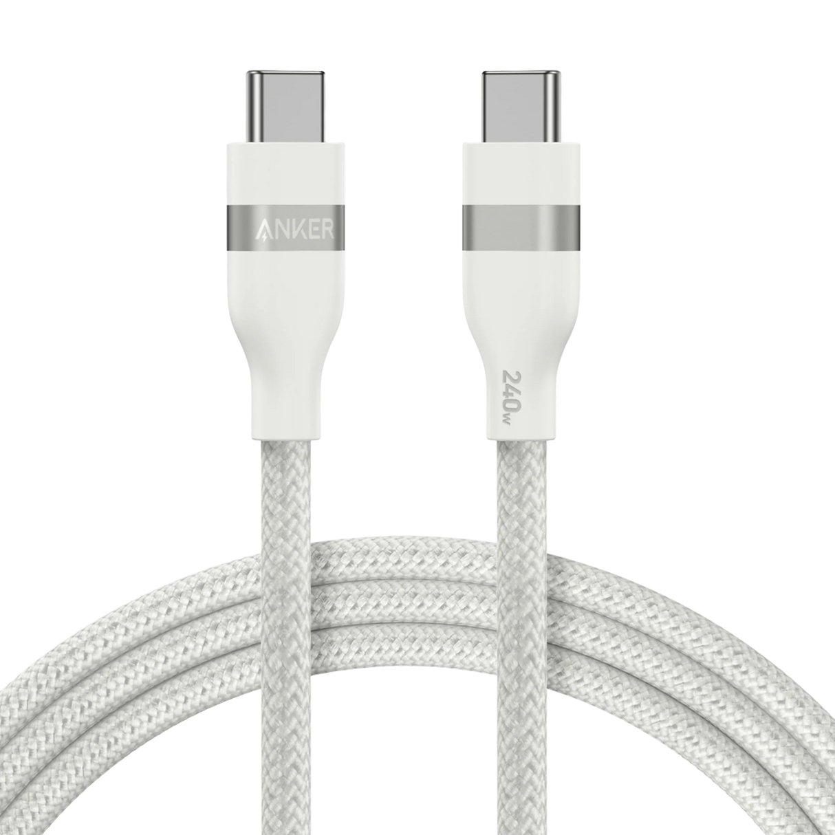 كابل Anker USB-C إلى USB-C 240 وات A82E2H21 أبيض