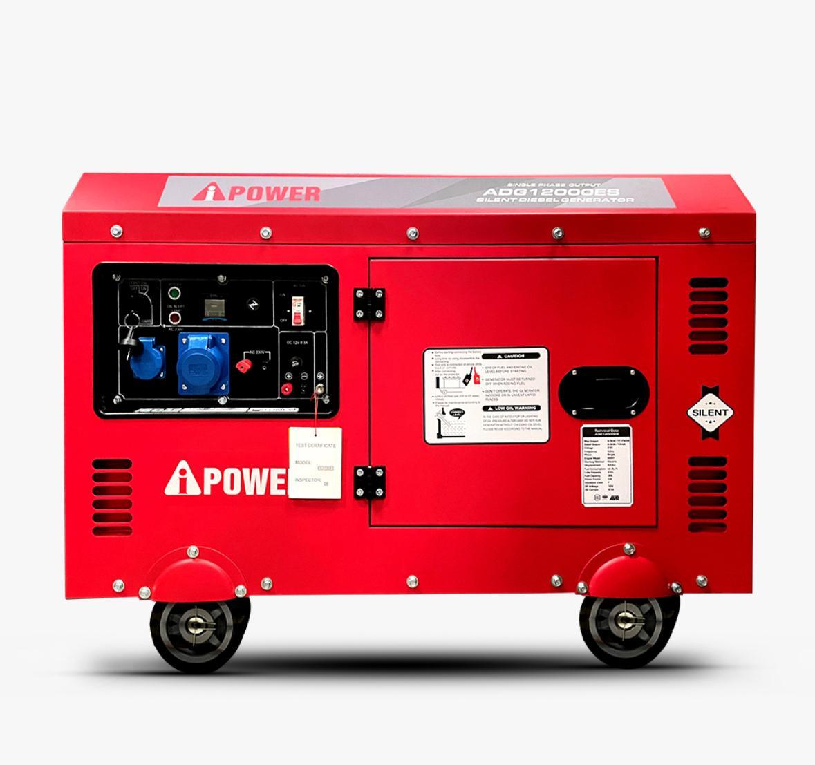 ADG12000ES Diesel Muffer Electric Generator (50Hz/230V, 8.0-9.0kW IPOWER
