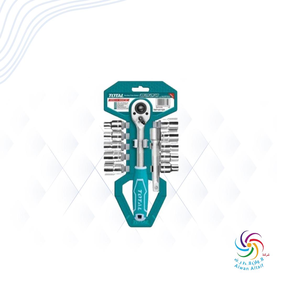  THT141121 TOTAL 12قطعة1/2"مجموعة مقابس "دريلات"