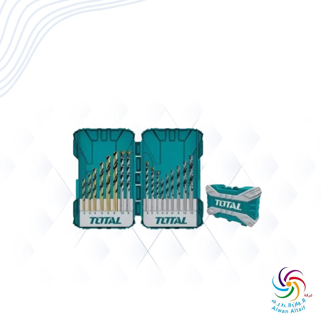TACSDL11601 TOTALمجموعة لقم الثقوب المعدنية والخشبية 16 قطعة