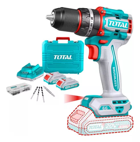 TOTAL مثقاب(درل ) لاسلكي بدون فرش TIDLI20668