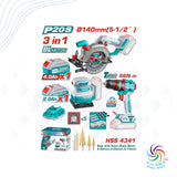 TOTAL مجموعة مكونة من 3 قطع لاسلكية TOSLI241193