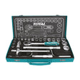 TOTAL 24 Pcs 1/2" socket set THT141253