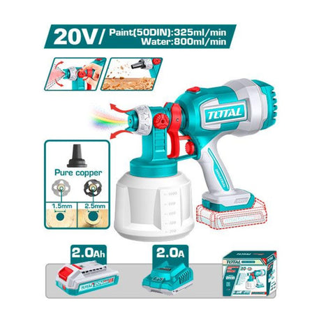 TOTAL Cordless spray gun TSGLI20042
