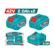 TOTAL Lithium-Ion battery and charger kit TFBCPM20221