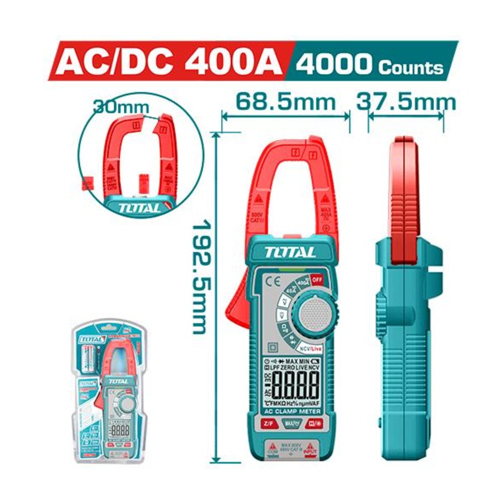 TOTAL DC/AC clamp meter TMT762002