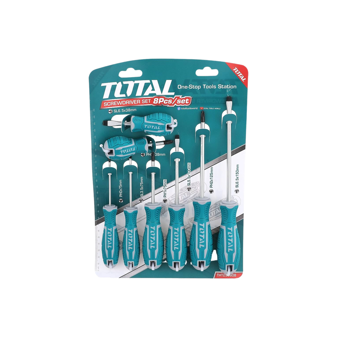 TOTAL THT250608 8-Piece Screwdriver Set