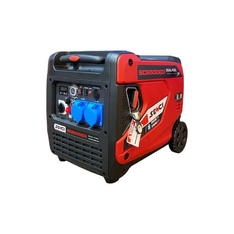 مولد كهربائيم نخفض الصوت غاز-بنزين سينسي SC6500iD LPG GAS SENCI