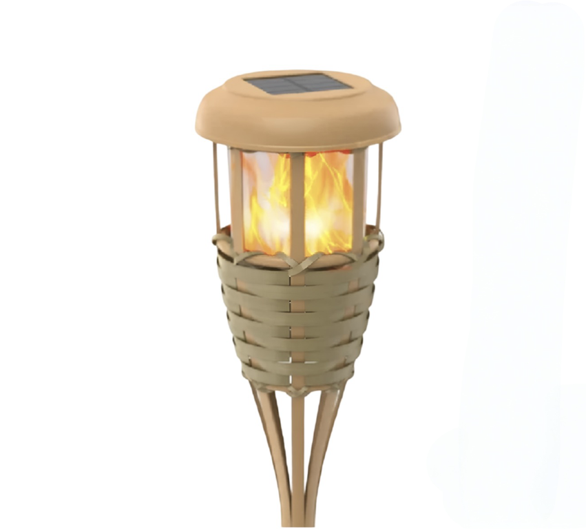 انارة حدائق ضوء الخيزران على الطاقة الشمسية