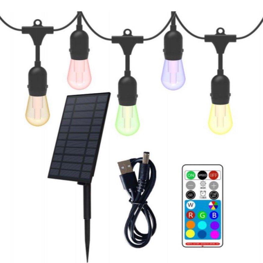انارة حدائق XDC110 15LED RGB كفالة شهر  طاقة شمسية 