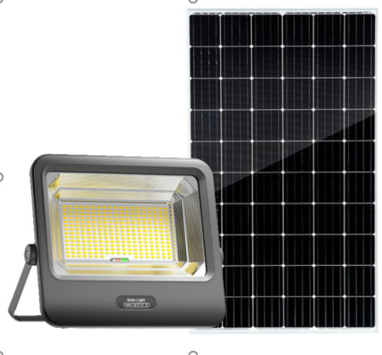 Solar-powered floodlight, 600 W