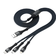 3-in-1 Phone Charging Cable – Type-C, iPhone, Micro USB | Alwan Al-Taif Kuwait