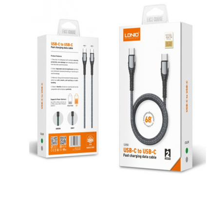 LC102 LDNIO Type-C Charger Cable 2 Meters | Alwan Al-Taif Kuwait
