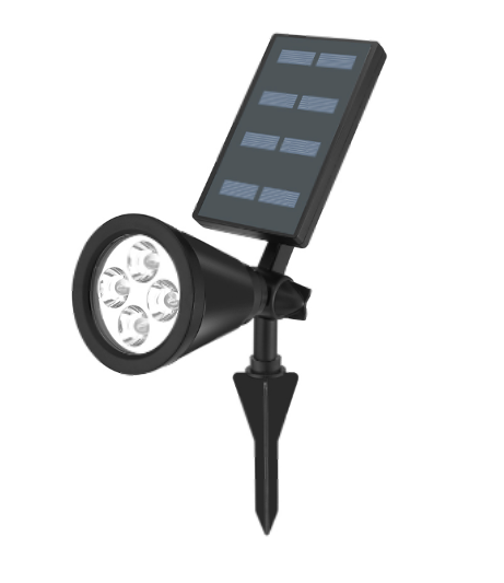 <div><p>Product name: Flying solar spotlights</p><p>Solar Panel:  2V 250mA solar  Monocrystalline silicon PET Laminated panel</p><p>Battery: 1.2V  800mAh NIMH rechargeable battery #AA</p><p>Material: ABS+PC</p><p>Housing color: Black</p><p>Product size: 8.7*13.5* H12cm</p><p>Light source: 4led F10                                                                                     </p><p>Lumen:30LM</p><p>Color temperature:3000K Warm light </p><p>Lighting mode: 2 lighting time modes</p><p>Lighting time: 1)Hight light  &gt;4h  2)Always on  &gt;8h</p><p>Charging time: &gt;5H  solar charging                                                                                        IP Grade:IP55                                                                                                               Switch:Toggle swtich to turn on</p></div>